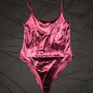 Velvet body suit